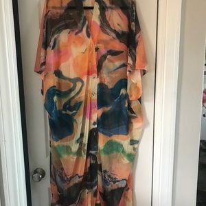 Multi colored kimono